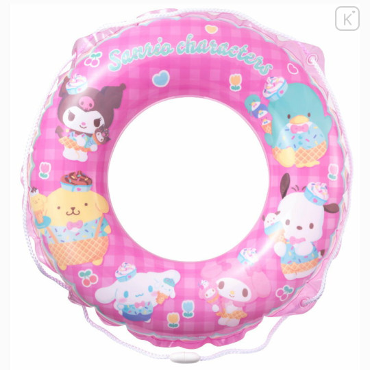 Japan Sanrio 60cm Swim Floating Ring - Characters / Pink Ice Cream Summer - 1