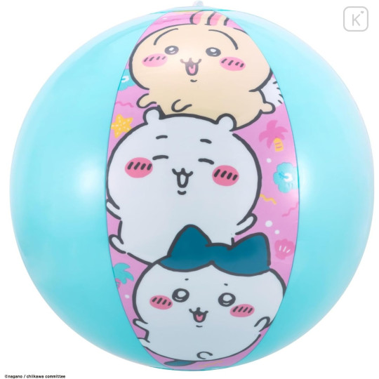 Japan Chiikawa Beach Ball Air Ball - Characters / Pink & Blue - 1