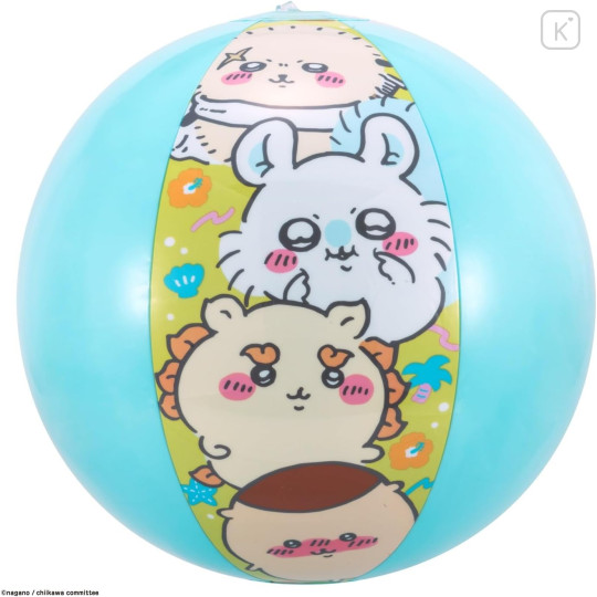 Japan Chiikawa Beach Ball Air Ball - Characters / Pink & Blue Summer - 2