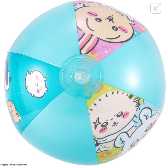 Japan Chiikawa Beach Ball Air Ball - Characters / Pink & Blue Summer - 4