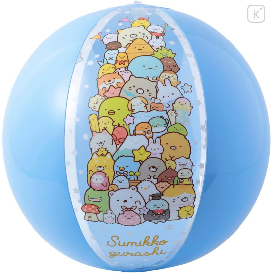 Japan San-X Beach Ball Air Ball - Sumikko Gurashi / Blue - 1