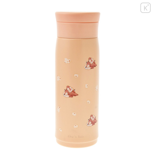Japan Disney Store Stainless Steel Water Bottle - Chip & Dale / Tulips Chill Life - 1