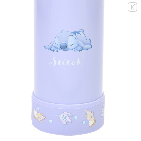 Japan Disney Store One Push Stainless Steel Water Bottle - Stitch / Chill Life - 6