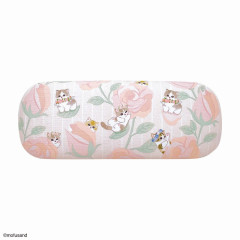 Japan Mofusand Glasses Case & Cloth - Cat / Flora Fairy Pink & Brown