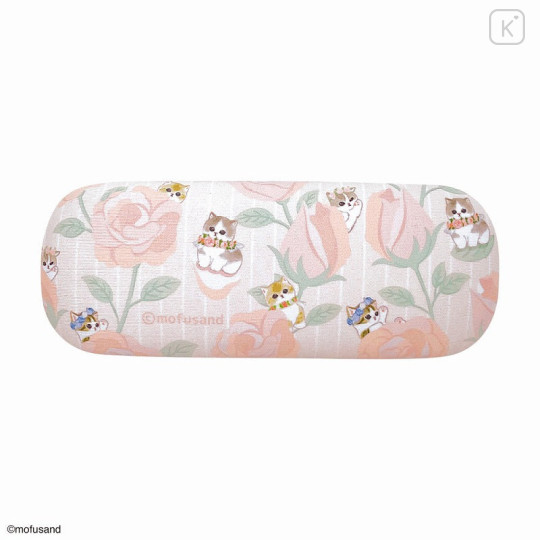Japan Mofusand Glasses Case & Cloth - Cat / Flora Fairy Pink & Brown - 4