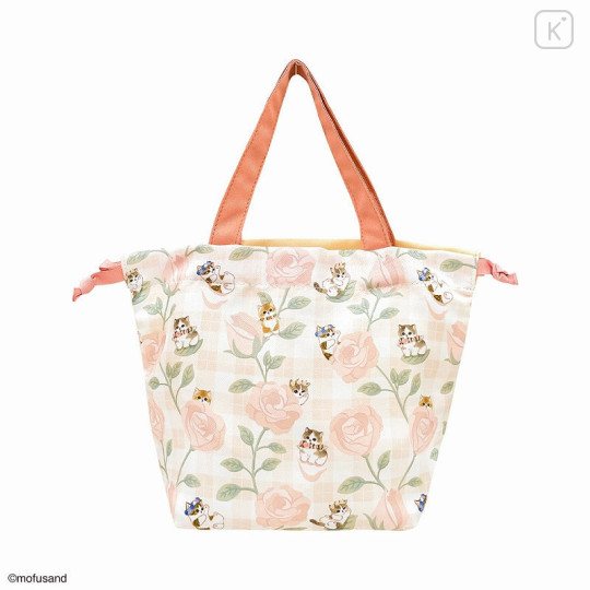 Japan Mofusand Drawstring Petit Bag - Cat / Flora Fairy Pink - 1