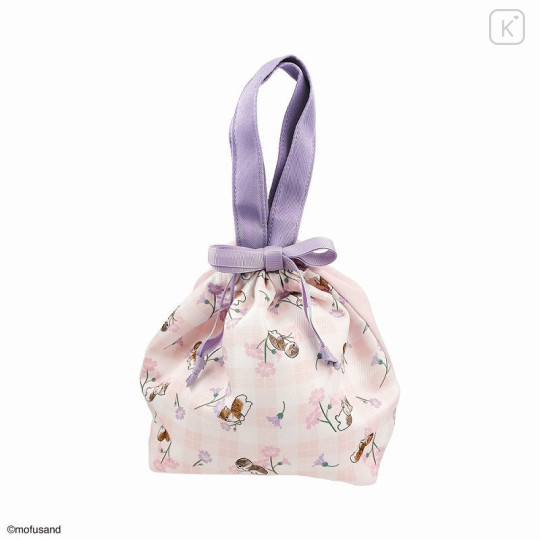 Japan Mofusand Drawstring Petit Bag - Cat / Flora Fairy Purple - 6