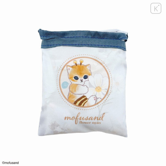 Japan Mofusand Eco Shopping Bag - Cat / Flora Bee Blue - 6