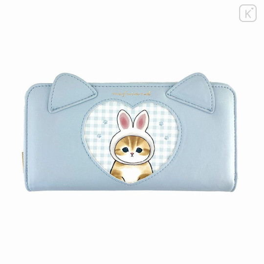 Japan Mofusand Long Wallet - Cat / Rabbit Blue - 1