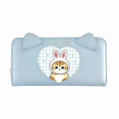 Japan Mofusand Long Wallet - Cat / Rabbit Blue