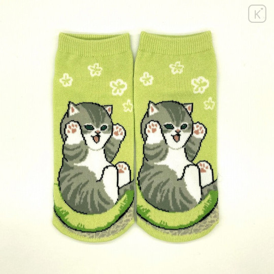 Japan Mofusand Rib Socks - Cat / Melon - 1