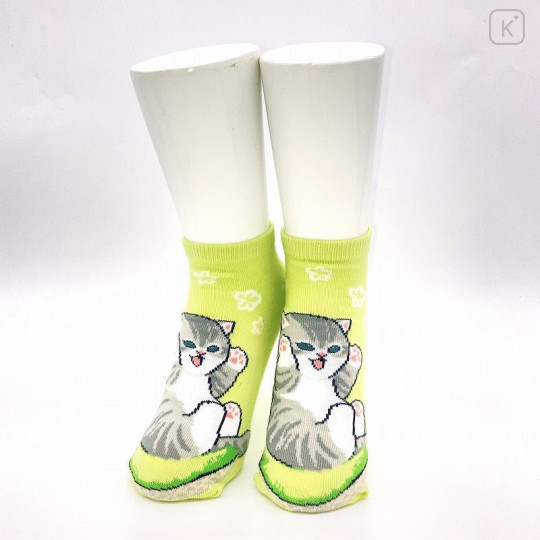 Japan Mofusand Rib Socks - Cat / Melon - 2