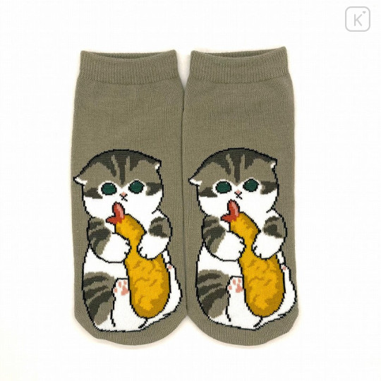 Japan Mofusand Rib Socks - Cat / Fried Shrimp - 1