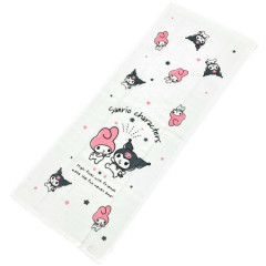 Japan Sanrio Face Towel - My Melody & Kuromi / White