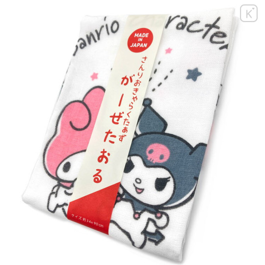 Japan Sanrio Face Towel - My Melody & Kuromi / White - 2