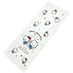 Japan Sanrio Face Towel - Hello Kitty & Daniel / White