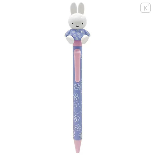 Japan Miffy Action Mascot Ballpoint Pen - Flora Purple - 1