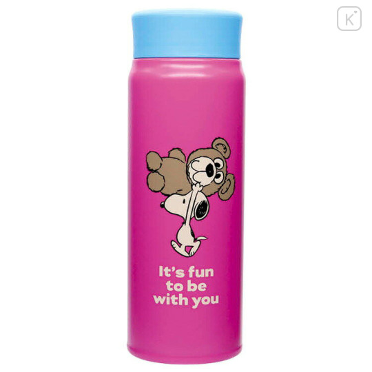 Japan Peanuts Stainless Steel Water Bottle - Snoopy / Fun With You - 1