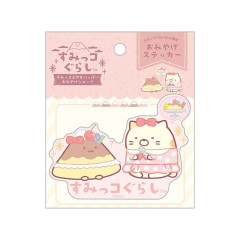 Japan San-X Vinyl Sticker - Neko & Yama Pudding / Sumikko Gurashi × Yama Souvenir