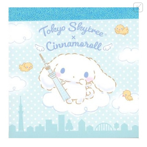 Japan Sanrio Square Memo Pad - Cinnamoroll / Tokyo Skytree - 1