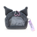 Japan Sanrio Original Face-shaped Pouch with Window - Kuromi : Character Award 2024 - 2