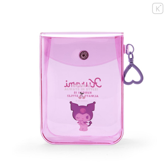 Japan Sanrio Original Clear Mini Pouch - Kuromi - 2