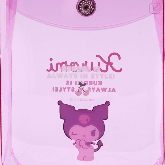 Japan Sanrio Original Clear Mini Pouch - Kuromi - 6