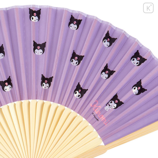 Japan Sanrio Original Folding Fan - Kuromi - 3