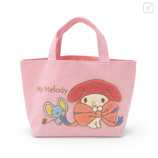 Japan Sanrio Sagara Embroidery Tote Bag - My Melody - 1