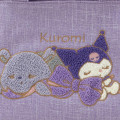 Japan Sanrio Sagara Embroidery Tote Bag - Kuromi - 4