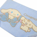 Japan Sanrio Sagara Embroidery Flat Cosmetic Pouch - Cinnamoroll & Milk - 4