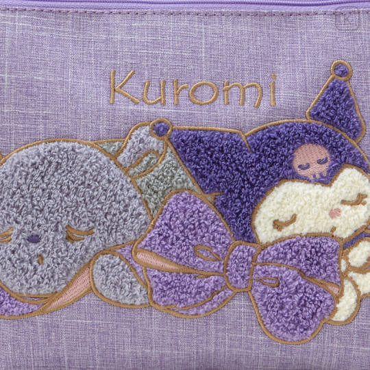 Japan Sanrio Sagara Embroidery Pouch - Kuromi - 2