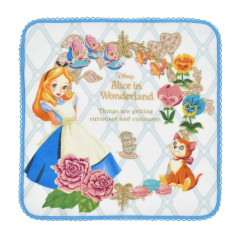 Japan Disney Store Embroidery Mini Towel - Alice In Wonderland / Sweet Garden