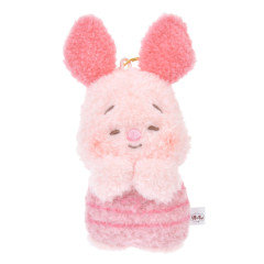 Japan Disney Store Fluffy Plush Keychain - Piglet / Hoccho Blessed