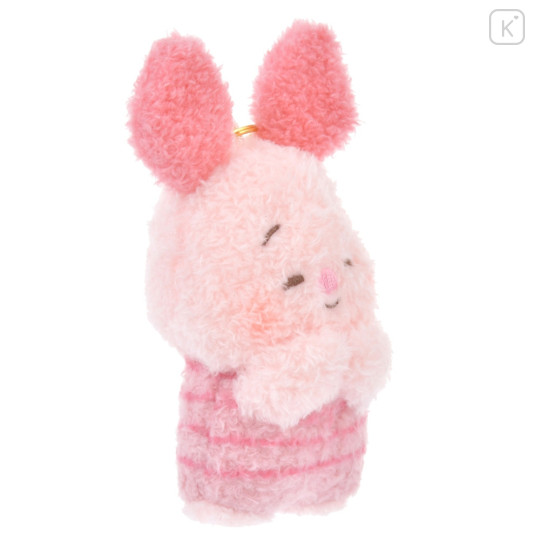 Japan Disney Store Fluffy Plush Keychain - Piglet / Hoccho Blessed - 3