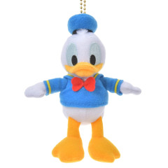 Japan Disney Store Fluffy Plush Keychain - Donald Duck / Mini Japan Style
