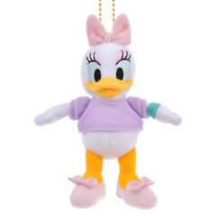 Japan Disney Store Fluffy Plush Keychain - Daisy Duck / Mini Japan Style
