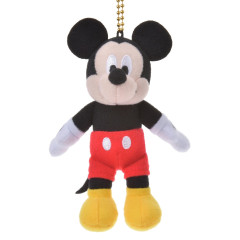 Japan Disney Store Fluffy Plush Keychain - Mickey Mouse / Mini Japan Style