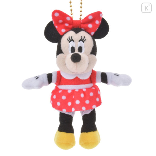 Japan Disney Store Fluffy Plush Keychain - Minnie Mouse : Mini Japan Style - 1
