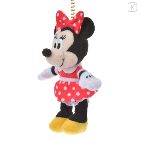Japan Disney Store Fluffy Plush Keychain - Minnie Mouse / Mini Japan Style - 2