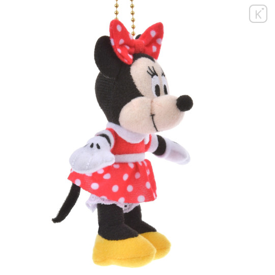 Japan Disney Store Fluffy Plush Keychain - Minnie Mouse : Mini Japan Style - 3