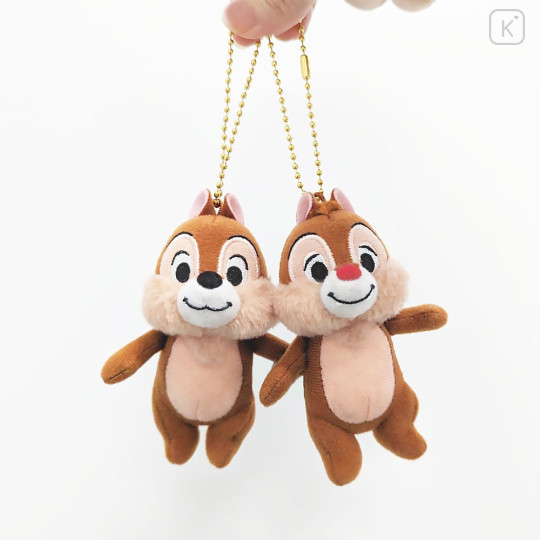 Japan Disney Store Fluffy Plush Keychain - Dale / Mini Japan Style - 6