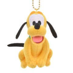 Japan Disney Store Fluffy Plush Keychain - Pluto : Mini Japan Style