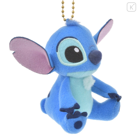 Japan Disney Store Fluffy Plush Keychain - Stitch / Mini Japan Style - 3