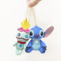 Japan Disney Store Fluffy Plush Keychain - Stitch / Mini Japan Style - 6
