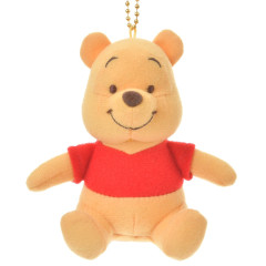 Japan Disney Store Fluffy Plush Keychain - Pooh / Mini Japan Style