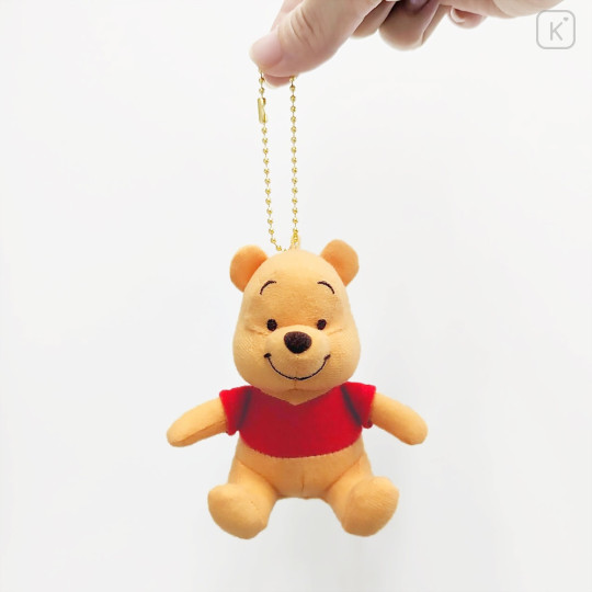 Japan Disney Store Fluffy Plush Keychain - Pooh / Mini Japan Style - 6