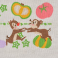 Japan Disney Store Gauze Mini Towel - Chip & Dale / Vegetable - 4