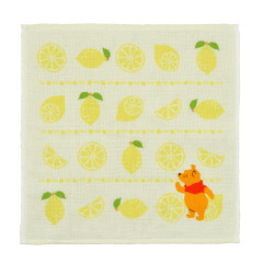 Japan Disney Store Gauze Mini Towel - Pooh / Lemon