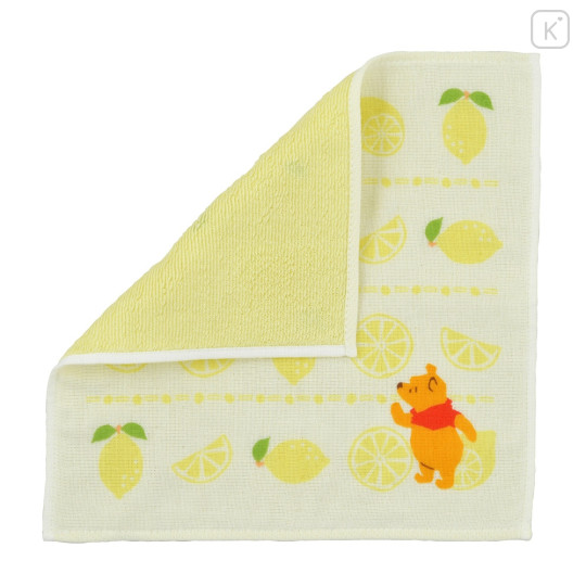 Japan Disney Store Gauze Mini Towel - Pooh / Lemon - 2
